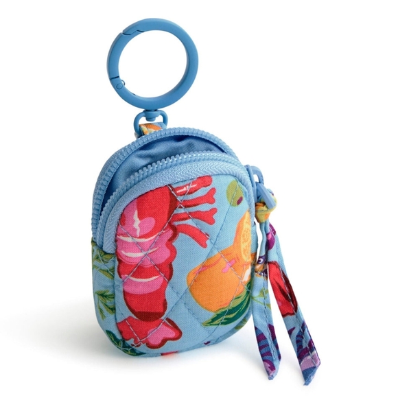 Vera Bradley Colorful Lobster Mini Keychain Pouch Charm for AirPods in cotton - Picture 3 of 4